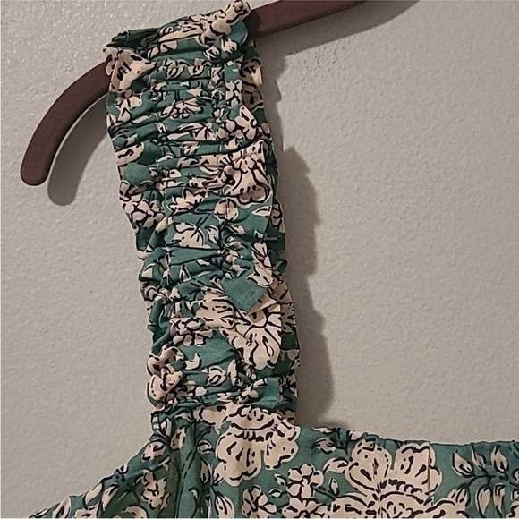 Evereve Lora Floral Green Sleeveless Top Women's M - Picture 3 of 12